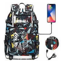 The Giant Of Manga Attack Usb Youth Student Backpack For Men And Women's Leisure Travel Backpack