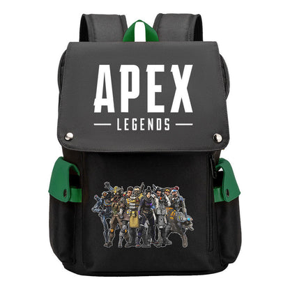 Apex Hero Print Usb Charging Cap Head Style Student School Bag Casual Backpack