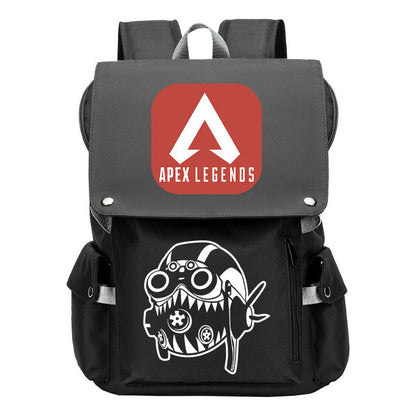 Apex Hero Print Usb Charging Head Youth School Bag Casual Backpack