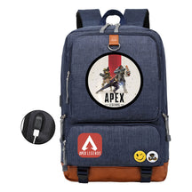 Apex Hero Print Usb Youth School Bag Travel Backpack