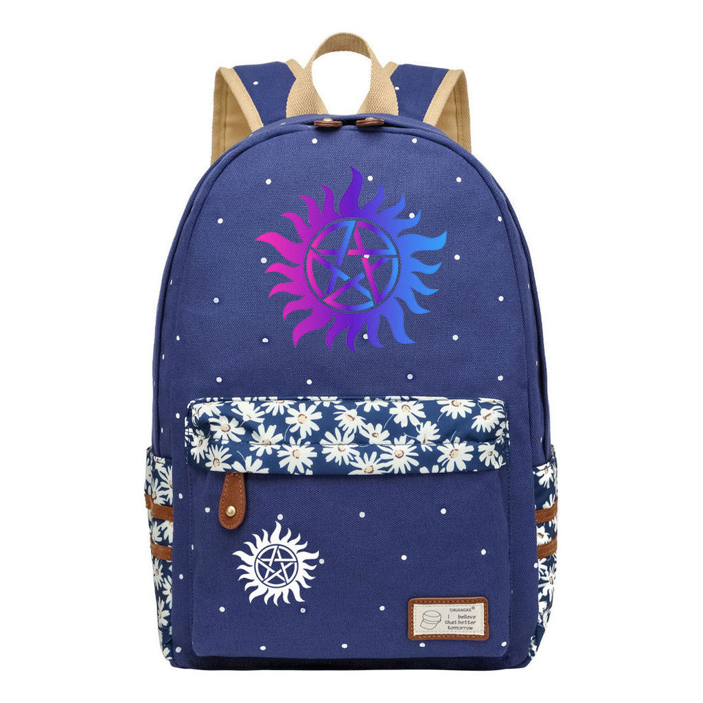 Evil Power Printed Student School Bag Fashion Casual Backpack