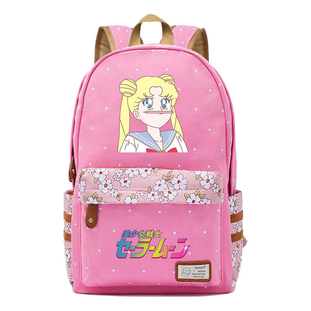 Beautiful Girl Warrior Student Backpack, Floral Casual Backpack