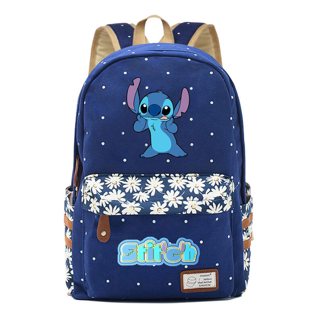 Interstellar Baby Stitch Printed Youth Student Backpack Casual Backpack