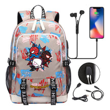 Superhero Printed Youth Primary And Secondary School Backpack Usb Men's And Women's Leisure Backpack