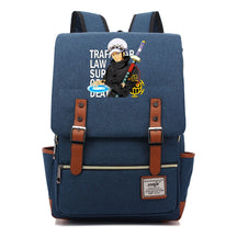 Anime Pirate King Luffy Printed Student School Bag Casual Belt Buckle Classic Backpack
