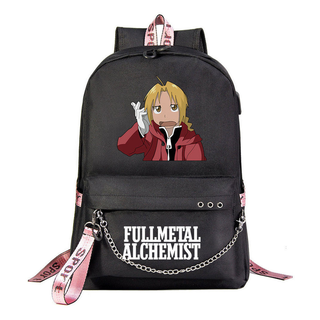 Printed Usb Student Backpack For Men And Women's Leisure Travel Backpack