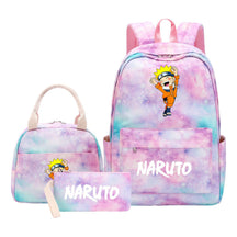 Naruto Student Girl Backpack Lunch Bag Three Piece Set Backpack Set