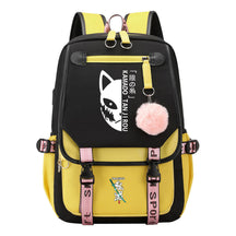 Cartoon Fashion Usb Youth Middle School Backpack For Boys And Girls Casual Woven Strap Flip Back Backpack