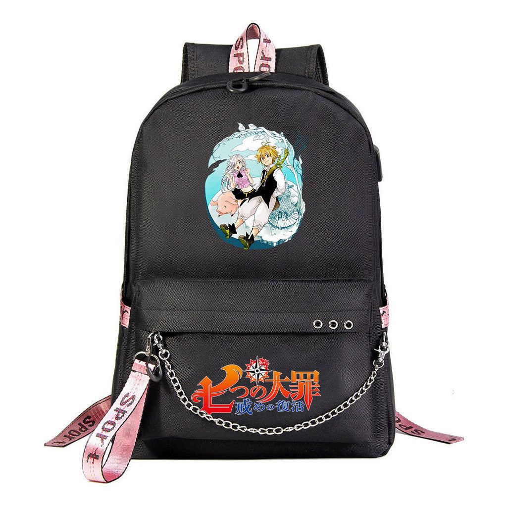 Usb Youth Student Backpack For Boys And Girls Leisure Travel Backpack