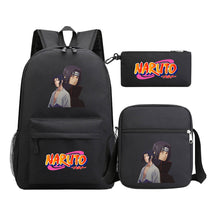 Anime Naruto Starry Sky Student School Bag Three Piece Set For Men And Women Backpack Set