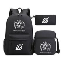 Anime Naruto Starry Sky Youth School Bag Three Piece Set For Men And Women Backpack Set