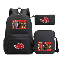 Anime Naruto Starry Sky Youth School Bag Three Piece Set For Boys And Girls Backpack Set