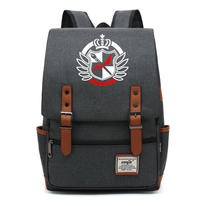 Printed Teenage Student Backpack For Men And Women With Casual Belt Buckle Classic Backpack