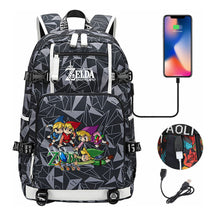 Legend Of Zelda Usb Youth Student Backpack For Leisure Travel Backpack