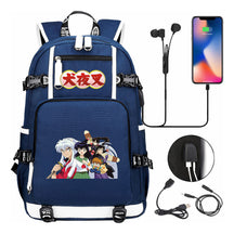 Anime Dog Yaksha Usb Earbuds Youth Student Backpack Travel Backpack