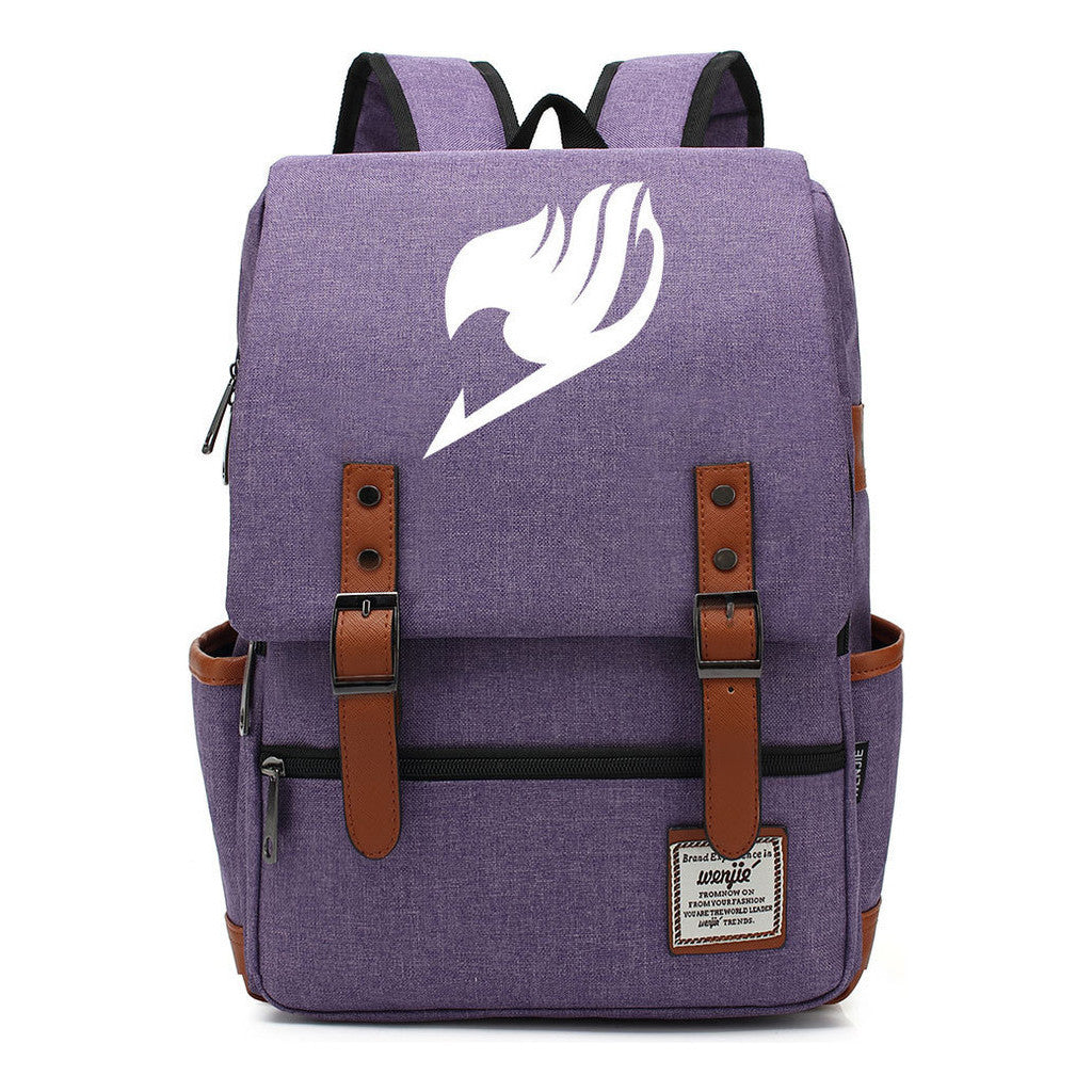 Printed Teenage Student Backpack For Men And Women With Casual Belt Buckle Classic Backpack