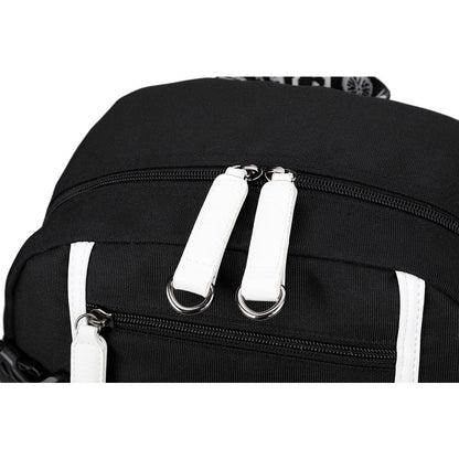Sports Football Star Usb Printed Youth Student Backpack Leisure Travel Backpack