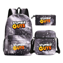 Three piece printed student backpack set for boys and girls, backpack set