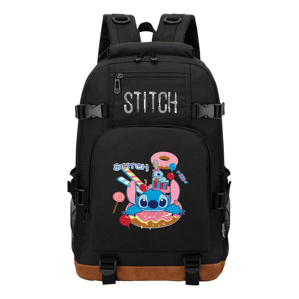 Interstellar Baby Stitch Printed Youth Student Backpack Boys and Girls Backpack