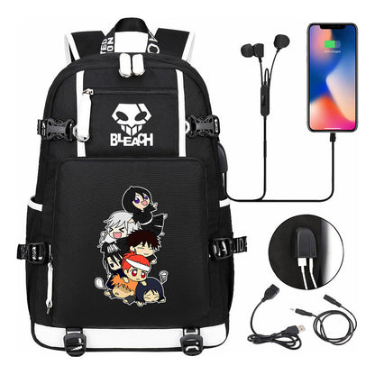 Printed Usb Youth Student Backpack For Men And Women's Leisure Travel Backpack
