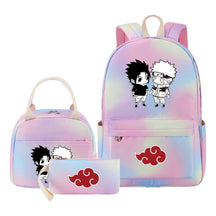 Naruto Teenage Girls School Bag Lunch Bag Three Piece Backpack Set