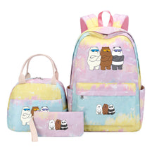 Cartoon Cute Three Cheap Bear Student Backpack Lunch Bag Three Piece Set Backpack Set