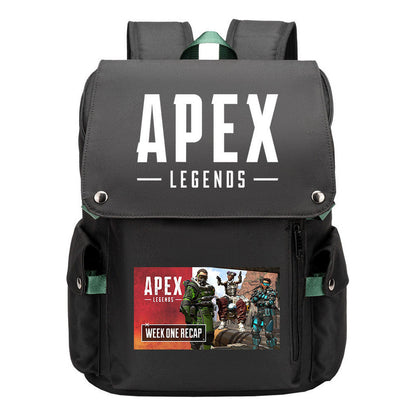 Apex Hero Print Usb Charging Cap Head Style Student School Bag Casual Backpack