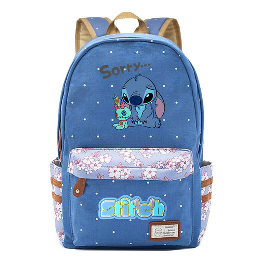 Japanese Anime Interstellar Baby Stitch Printed Youth Backpack Casual Backpack