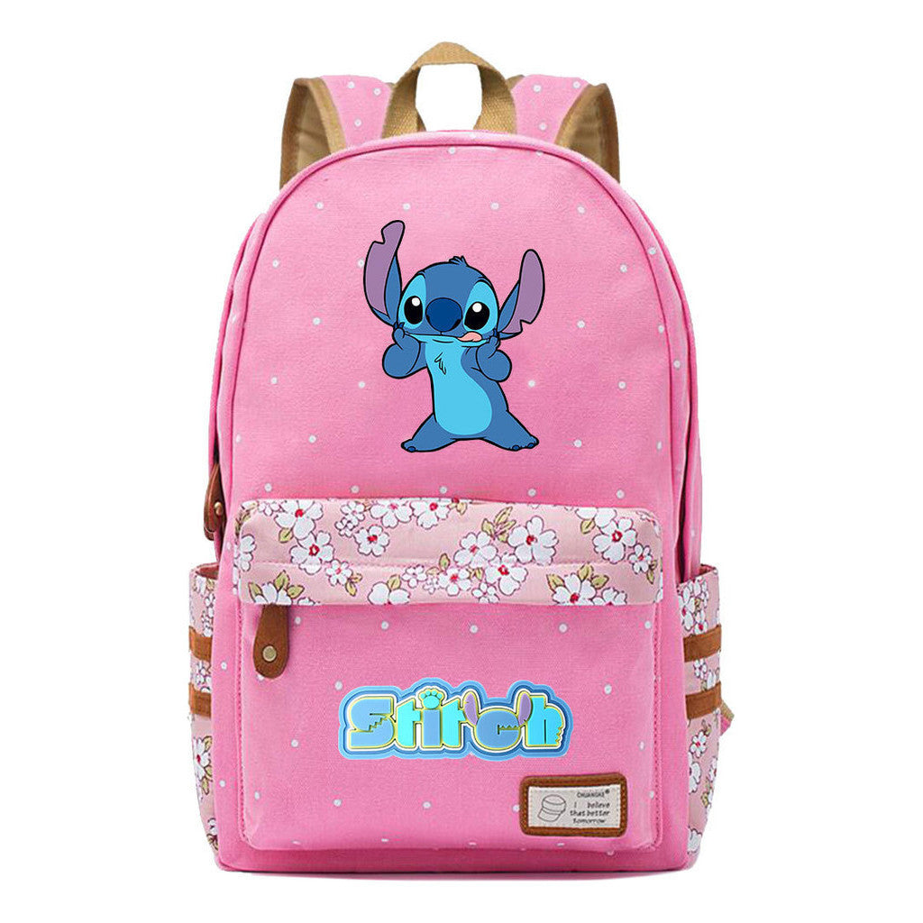 Interstellar Baby Stitch Printed Youth Student Backpack Casual Backpack