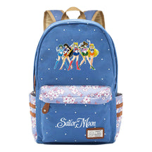 Anime Surrounding Beauty Girl Warrior Youth Student School Bag Fragmented Flower Boy's And Girl's Leisure Backpack