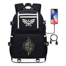 Legend Of Zelda Printed Usb Youth Student Backpack Men's And Women's Backpack Leisure Travel Bag