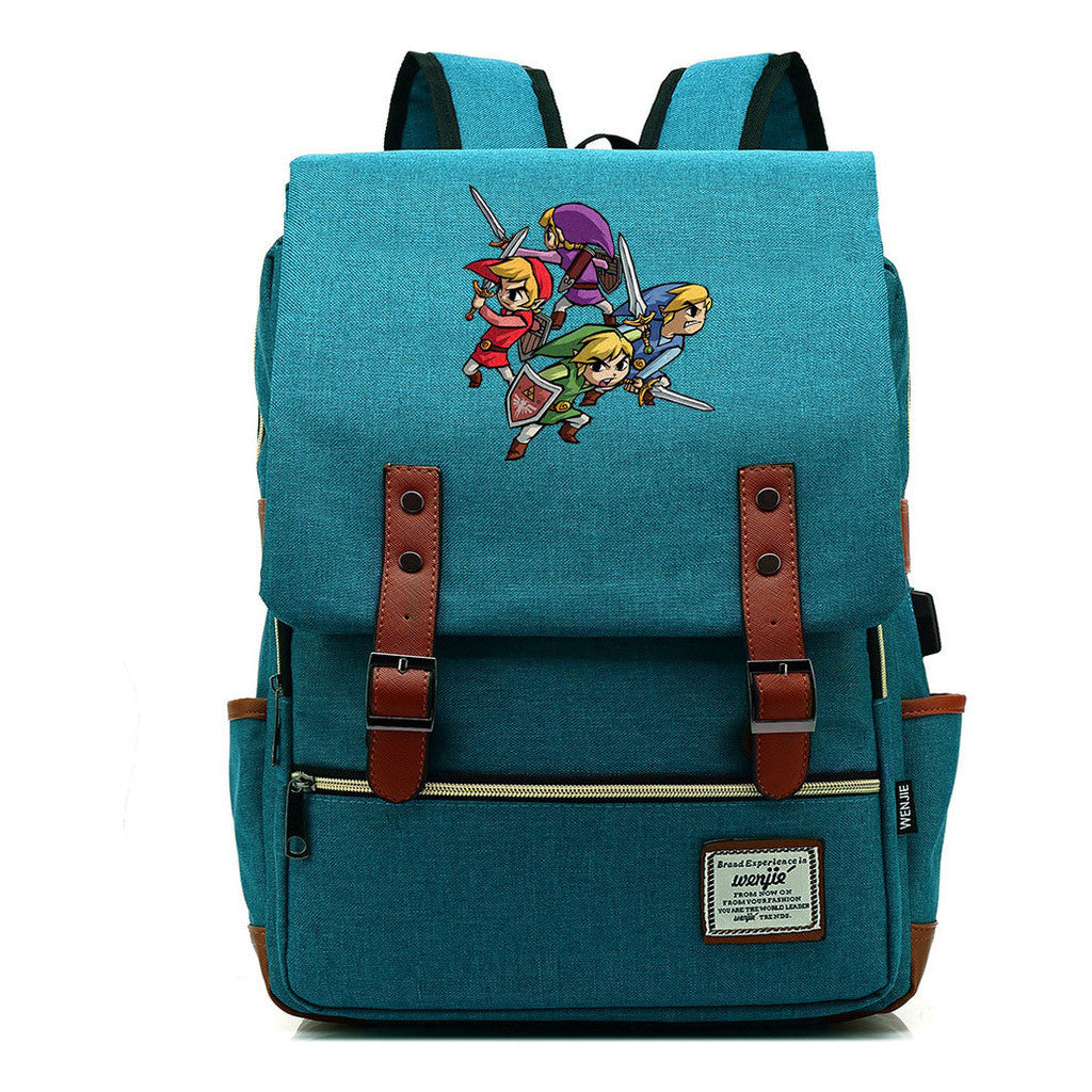 The Tears Of The Kingdom Of Zelda Game Printed Student Backpack Usb Men's And Women's Casual Backpack