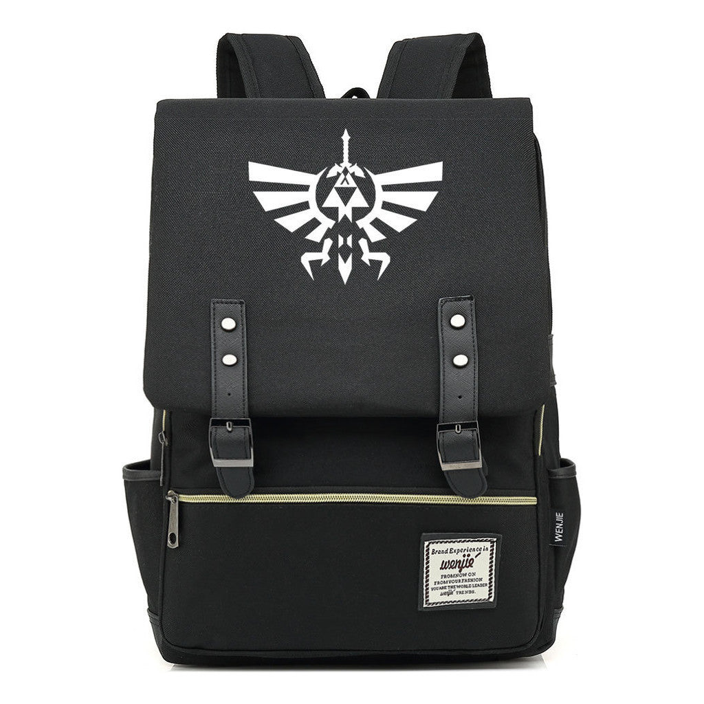 Game Zelda Printed Youth Student Backpack For Men And Women, Casual Belt Buckle, Classic Backpack