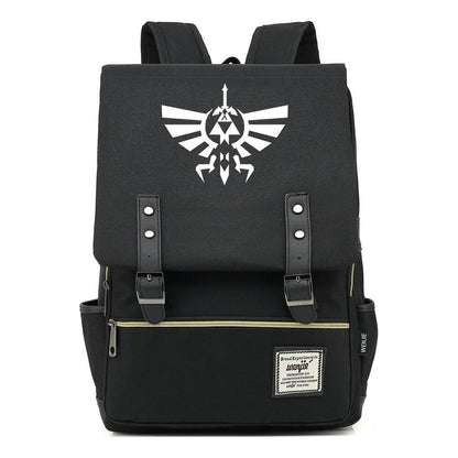 Game Zelda Printed Youth Student Backpack For Men And Women, Casual Belt Buckle, Classic Backpack