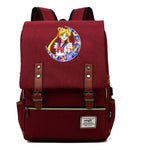Beautiful Girl Warrior Youth Student School Bag Usb Men's And Women's Leisure Backpack