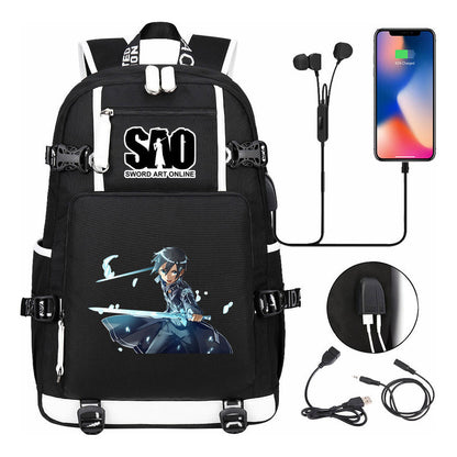 Sword God Domain Usb Youth Student Backpack For Men And Women's Leisure Travel Backpack