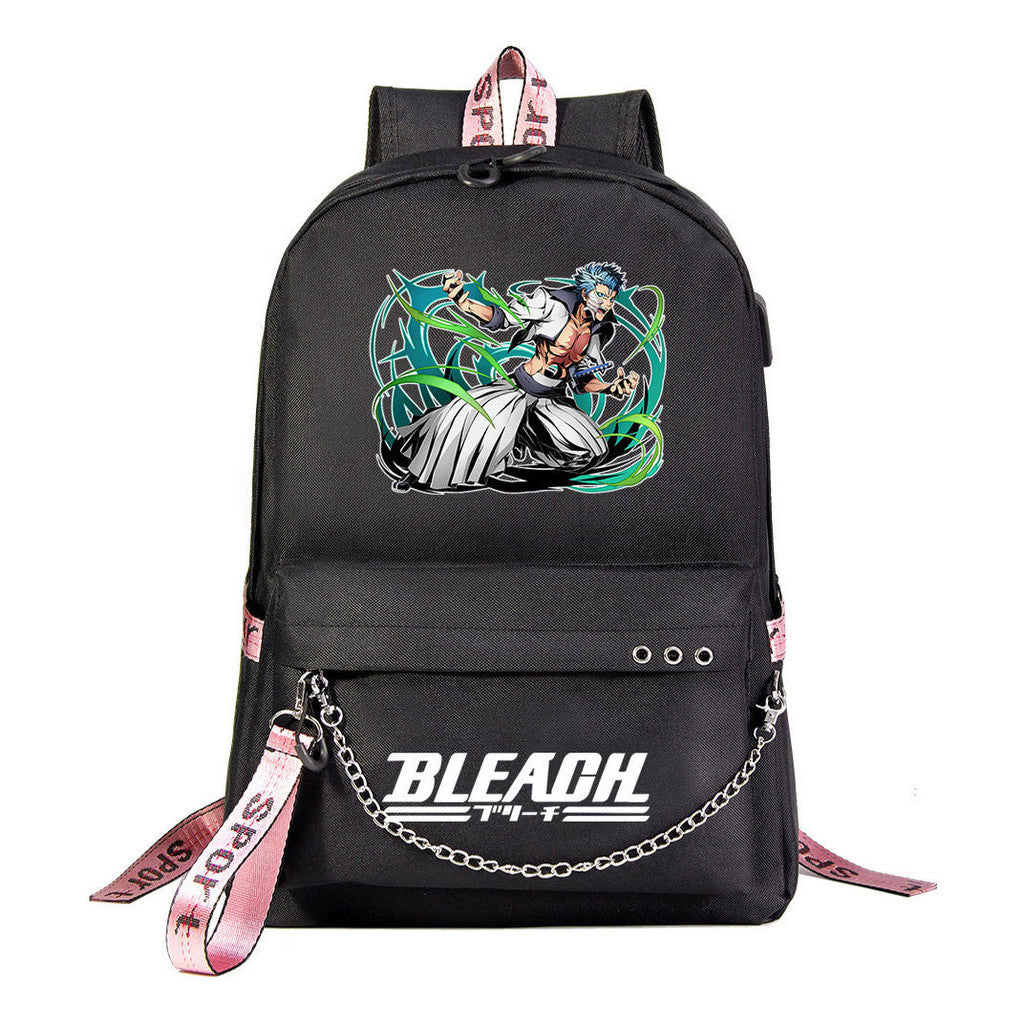 Death Print Usb Youth Student Backpack For Men And Women's Leisure Travel Backpack