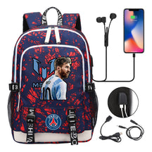 Sports Football Star Usb Youth Student Backpack For Men And Women's Leisure Sports Backpack