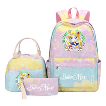 Beautiful Girl Warrior Teenage Student Girl Backpack Lunch Bag Three Piece Set Backpack Cover