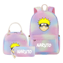 Naruto Girls School Bag Lunch Bag Three Piece Set Backpack Set