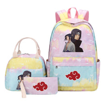 Naruto Teenage Student Girls School Bag Lunch Bag Three Piece Set Backpack Set