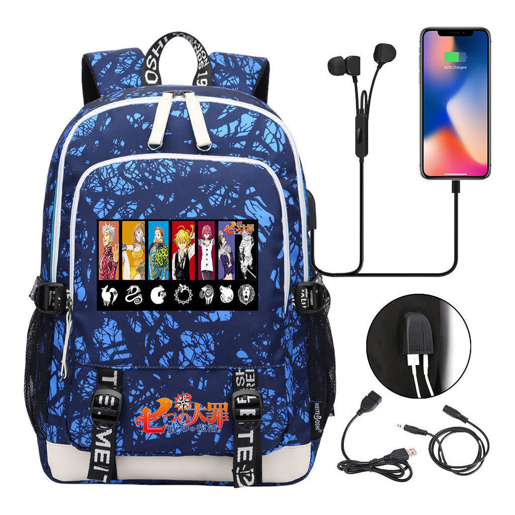 Junior Student Backpack Usb Leisure Backpack For Boys And Girls