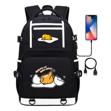 Cartoon Comics Lazy Egg Usb Youth Student Backpack Boys And Girls Backpack Leisure Travel Bag