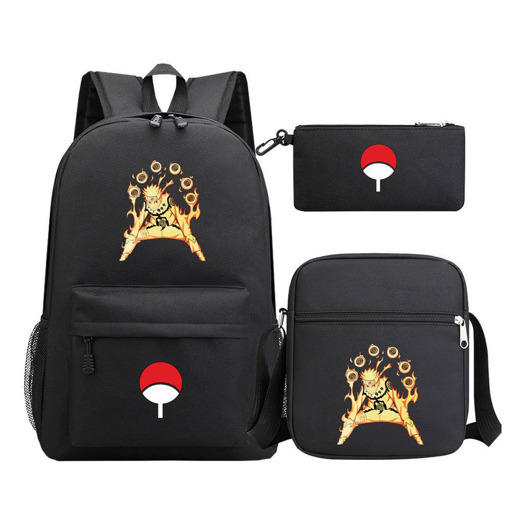 Naruto Starry Sky Youth School Bag Three Piece Set For Boys And Girls Backpack Set