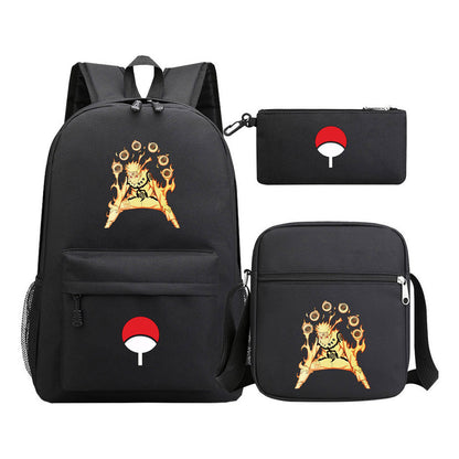 Naruto Starry Sky Youth School Bag Three Piece Set For Boys And Girls Backpack Set