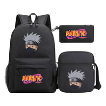 Anime Naruto Starry Sky Student School Bag Three Piece Set For Men And Women Backpack Set