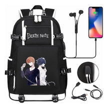 Death Note Usb Large Capacity Youth Student Backpack Men's And Women's Leisure Travel Backpack
