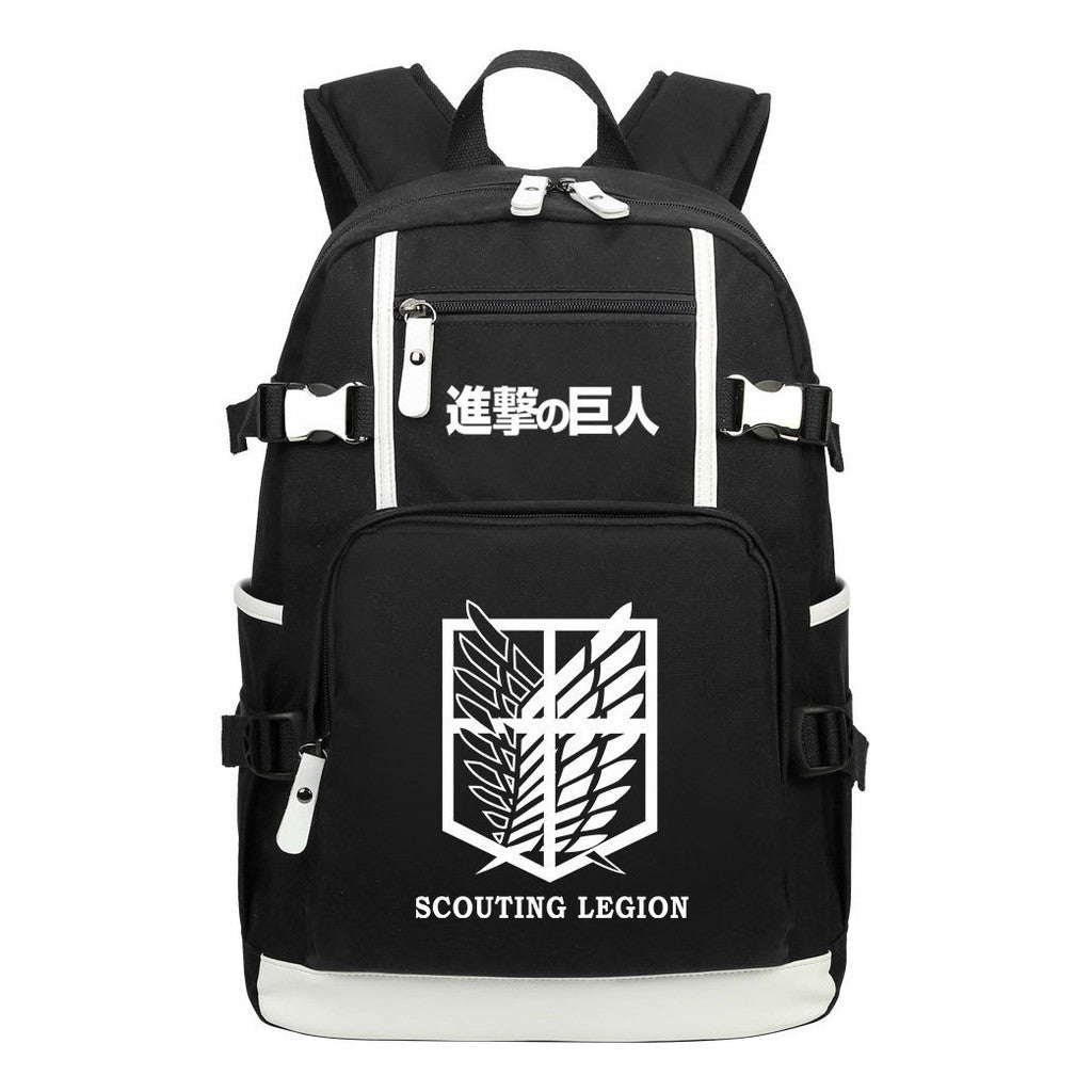 Giant Winged Soldier Captain Of Anime Attack Student Backpack, Leisure Travel Backpack