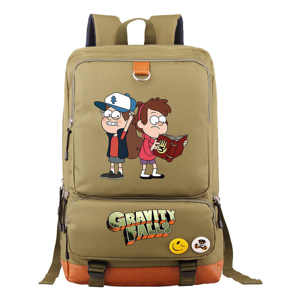 Strange Town Youth Student School Bag Large Capacity Travel Bag Men's And Women's Backpack