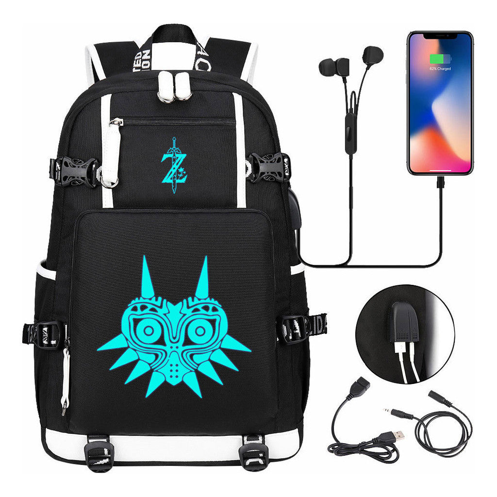 Legend Of Zelda Usb Youth Student Backpack For Men And Women's Leisure Travel Backpack